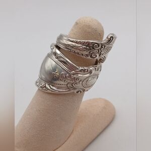 Vintage Chunky Signed Towle Sterling Spoon Ring